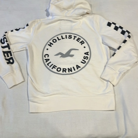Hollister white/ blk sweatshirt - Picture 2 of 3